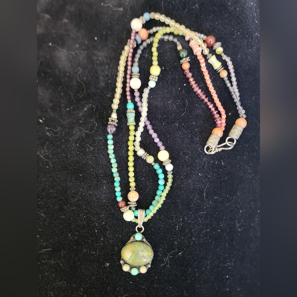 Sterling and Gemstone Necklace